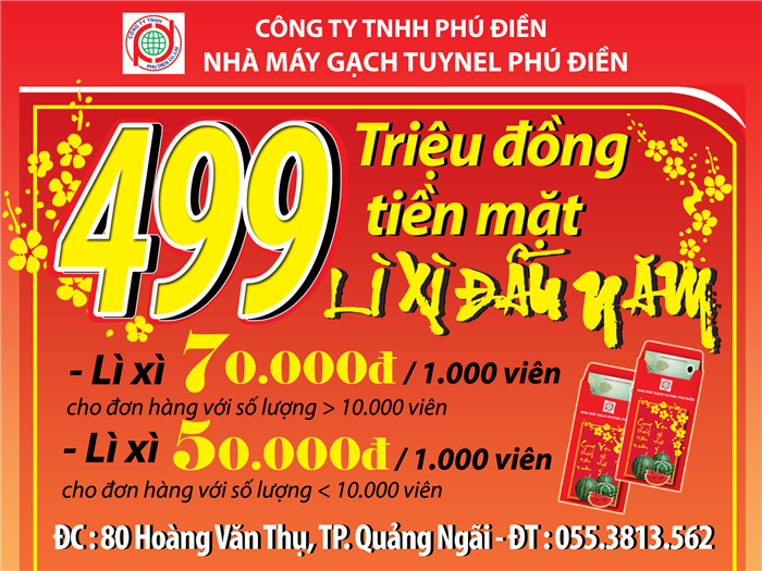 Chương trình khuyến mãi Lì xì đầu năm - Phú Điền